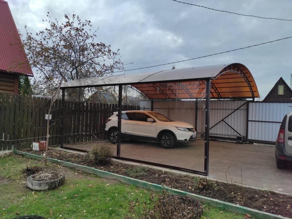 Прозрачные шторы ПВХ для навеса под автомобиль в Городищах