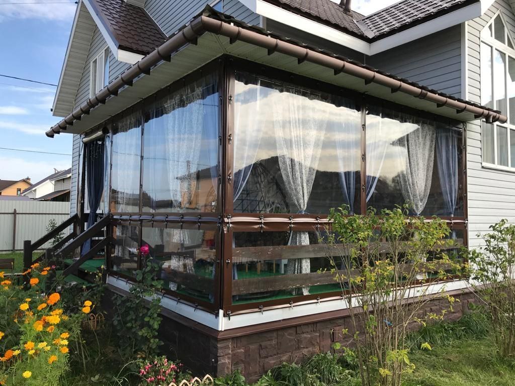 Мягкие окна для террасы частного дома в Городищах